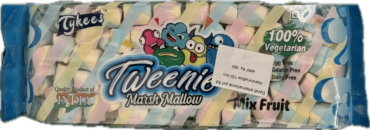 Tykees Marshmallow mix fruit 120g(4